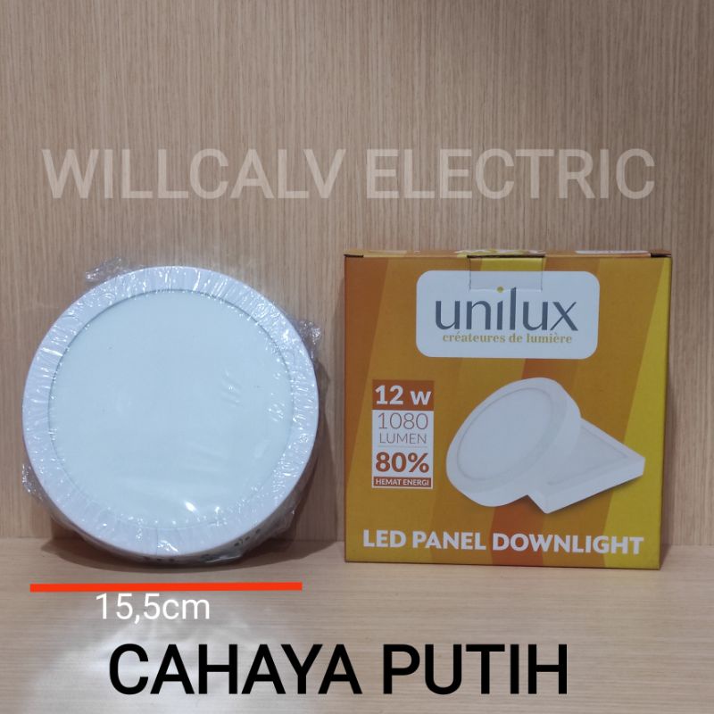 LAMPU PANEL OB TEMPEL 12W KOTAK BULAT / LAMPU PANEL 12W OB TEMPEL KOTAK BULAT UNILUX