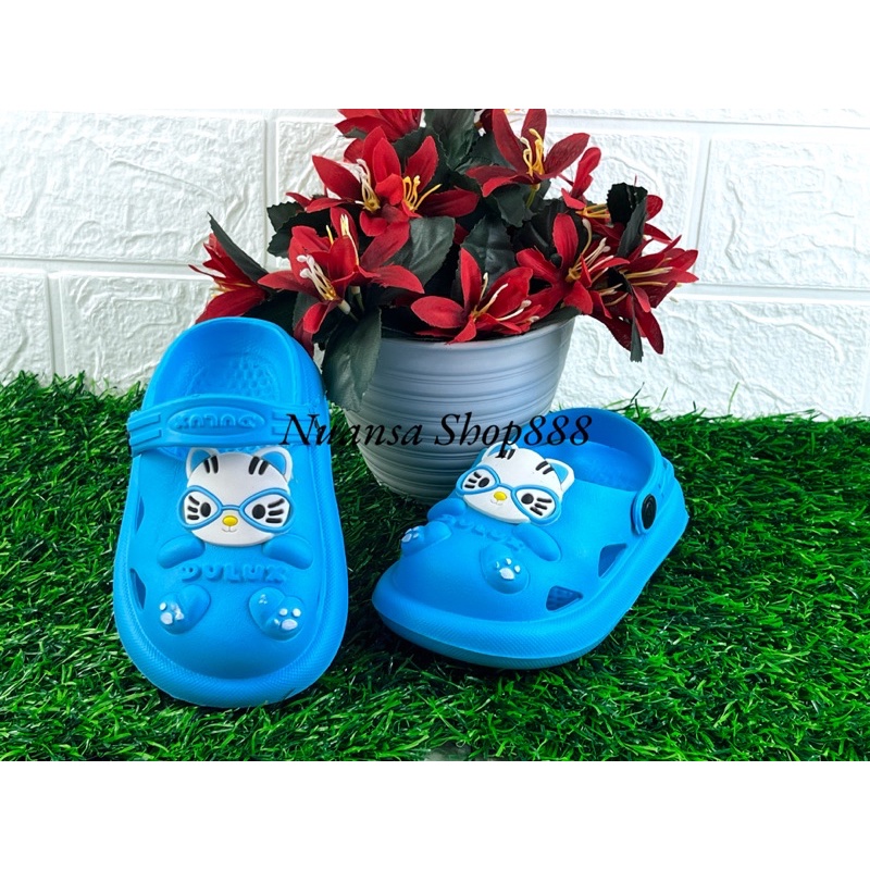 Sandal Baim Karet Anak Perempuan Karakter Kucing Merek Dulux Ukuran 20-25 DULUX 378E-CAT