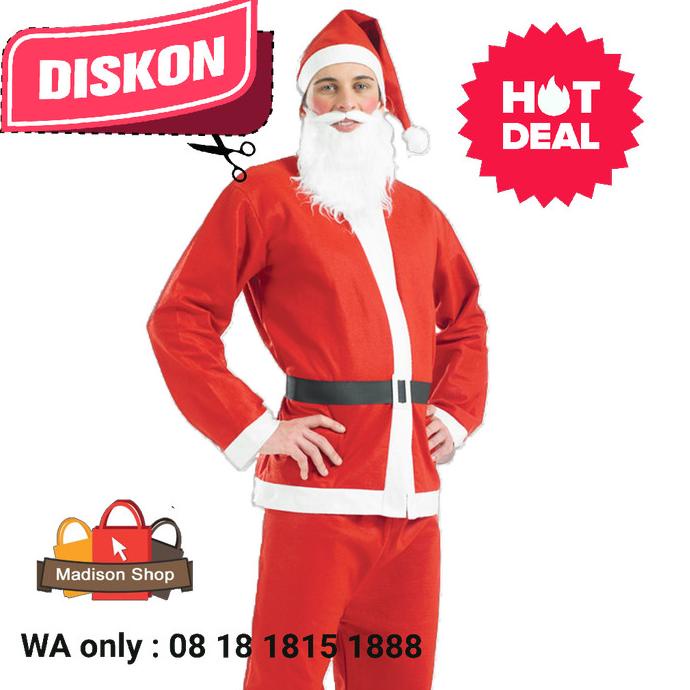 

BEST QUALITY - BAJU SANTA DEWASA KOSTUM SANTA MURAH BAJU NATAL TEBAL COSPLAY SANTA