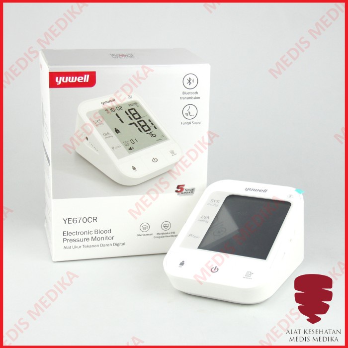 Tensimeter Digital Yuwell YE 670 CR Suara With Bluetooth Alat Ukur Tes Test Cek Tensi Meter Tekanan Darah 670CR