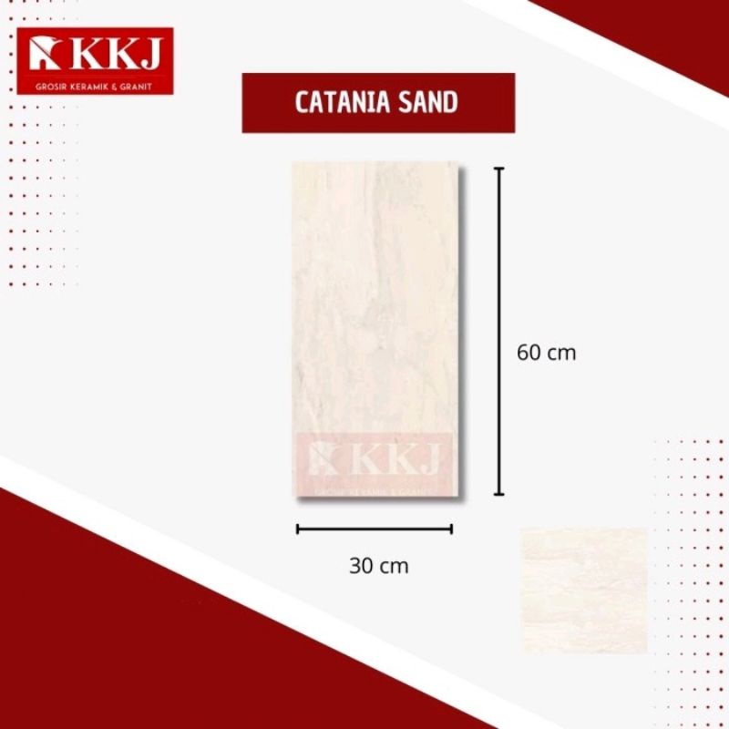KERAMIK DINDING 30X60 CM ROMAN GRANIT dCATANIA SAND W63428 GRADE A