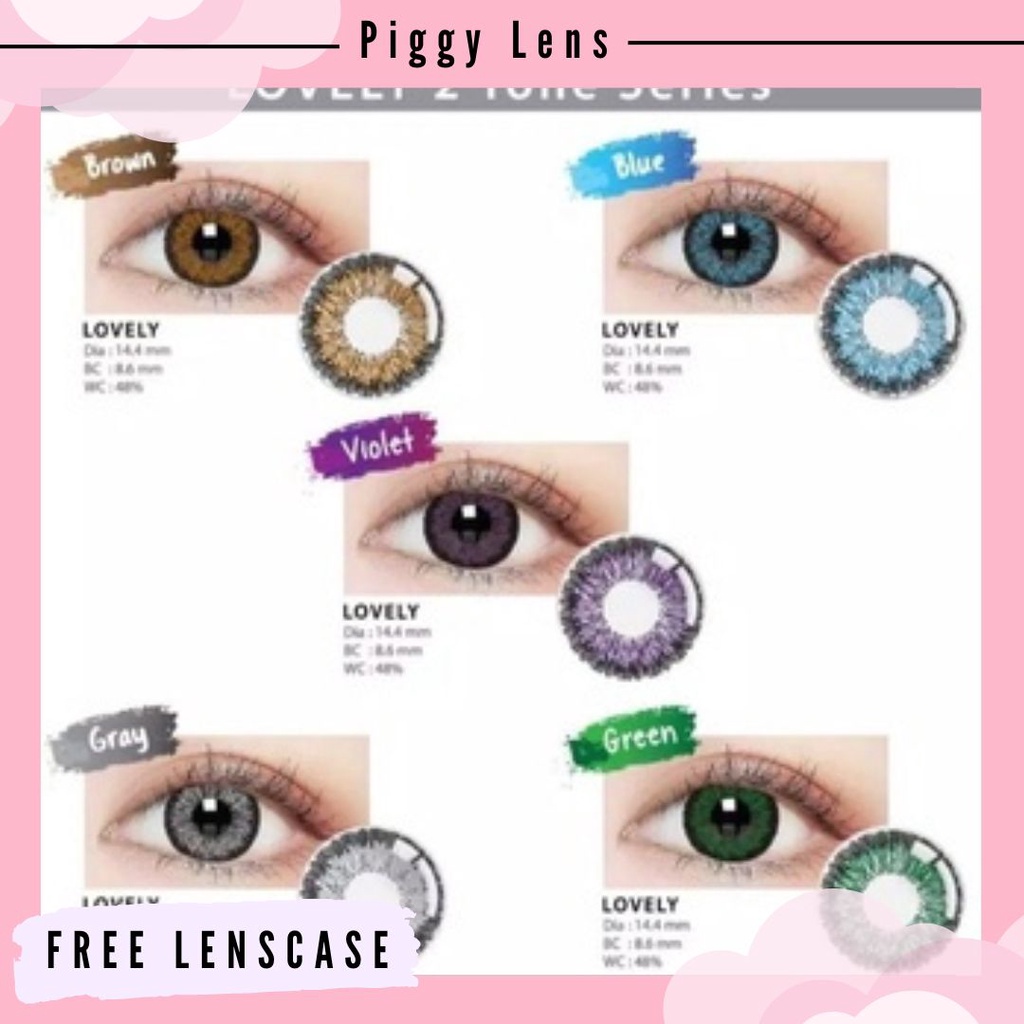 SOFTLENS LIVING COLOR LOVELY 2 TONE 0.50 S/D 4.00 DIA 14.4MM FREE LENSCASE