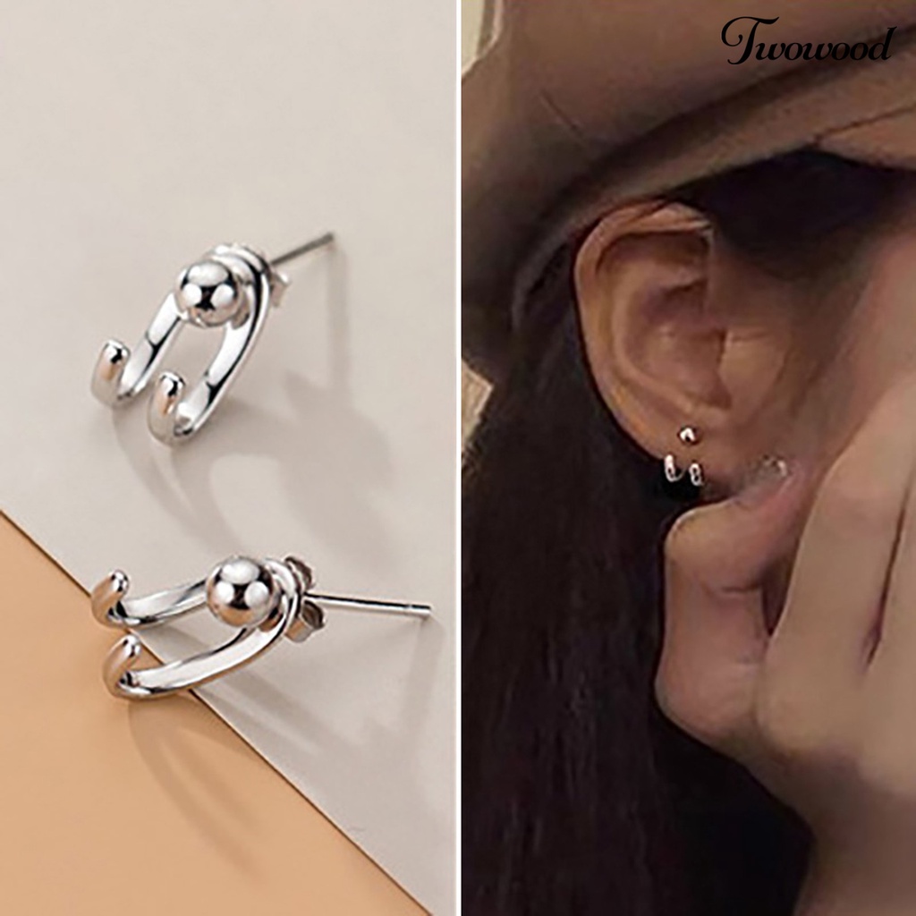 1 Pasang Anting Stud Gaya Korea Untuk Outdoor