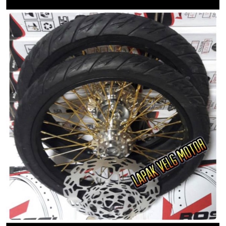 velg Satria fu ring v Rossi uk 140/160x17 plus ban fdr uk 80/90 80/90