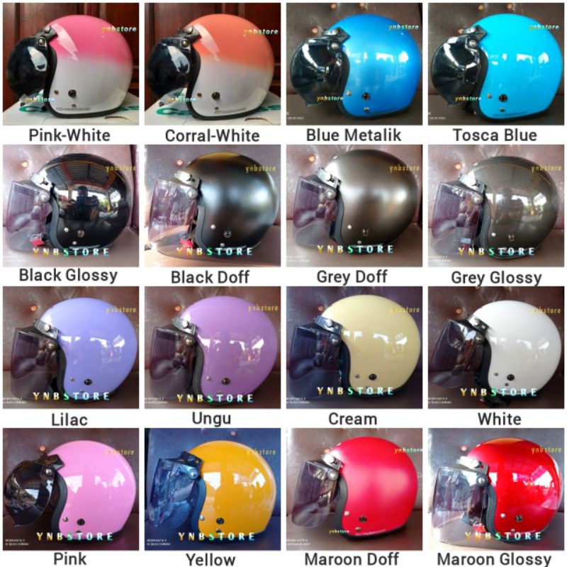 Helm Bogo Anak Carkidss + Kaca Datar Cembung Hitam Bening Original SNI | Helm Bogo Anak Junior Carki