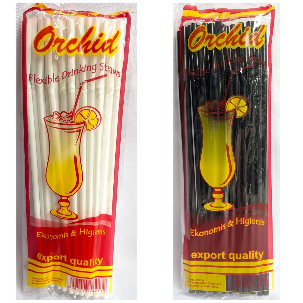 Sedotan Flexibell 5mm Orchid Pak Kecil / Sedotan Plastik / Sedotan Ekonomis Higienis