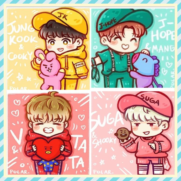DIY diamond painting hiasan dinding BT21 BTS
