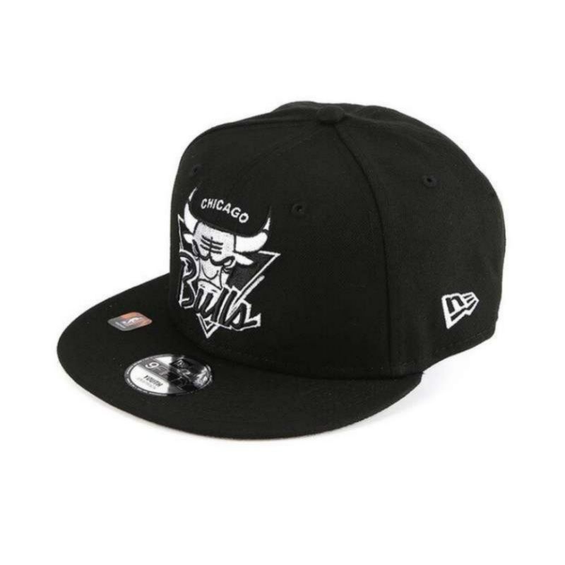 Topi Anak New Era Cap Chicago Bulls Tip Off Black Kids 9Fifty Snapback Original