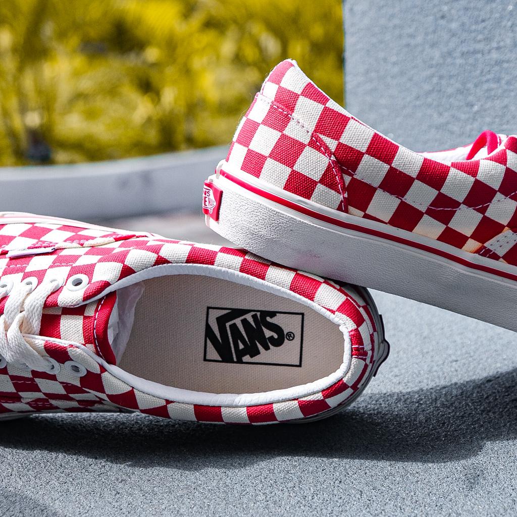 VANS ERA CHECKERBOARD RED MARSMELLOW