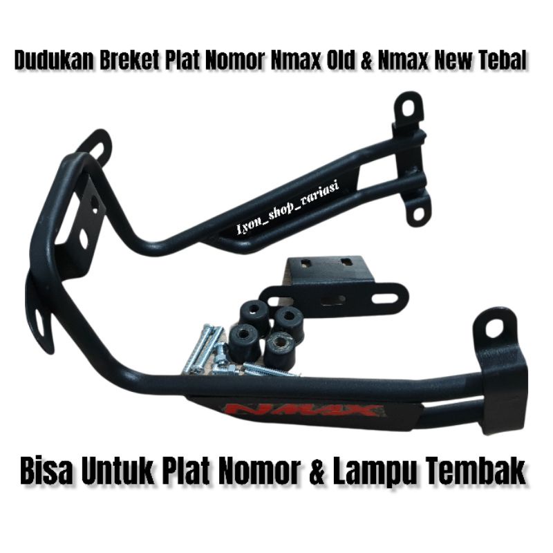 Breket Dudukan Plat Nomor Nmax Plus Breket Lampu Tembak Nmax New 2020 Tebal - MF AKSESORIS MOTOR