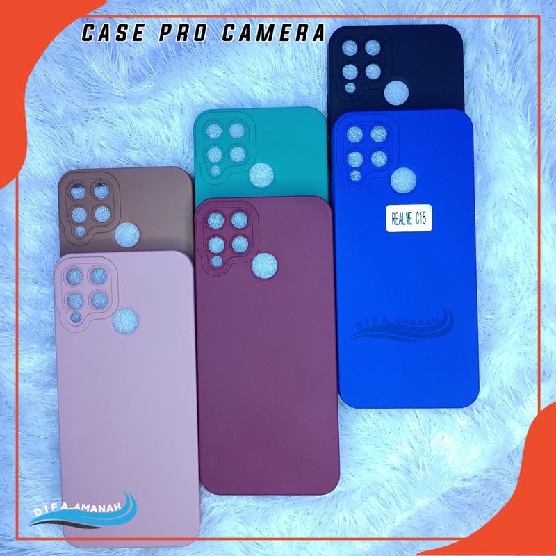 REALME C15 Softcase case pro camera macaron bahan tebal di jammin sesui foto master soft case pro camera