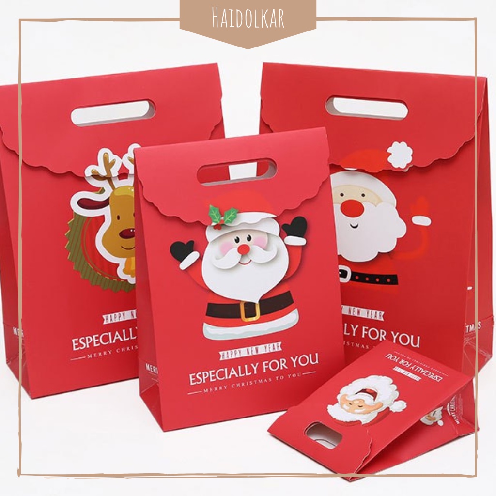 

Paper bag hadiah natal XL paper bag kado tas souvenir christmas paper bag snack