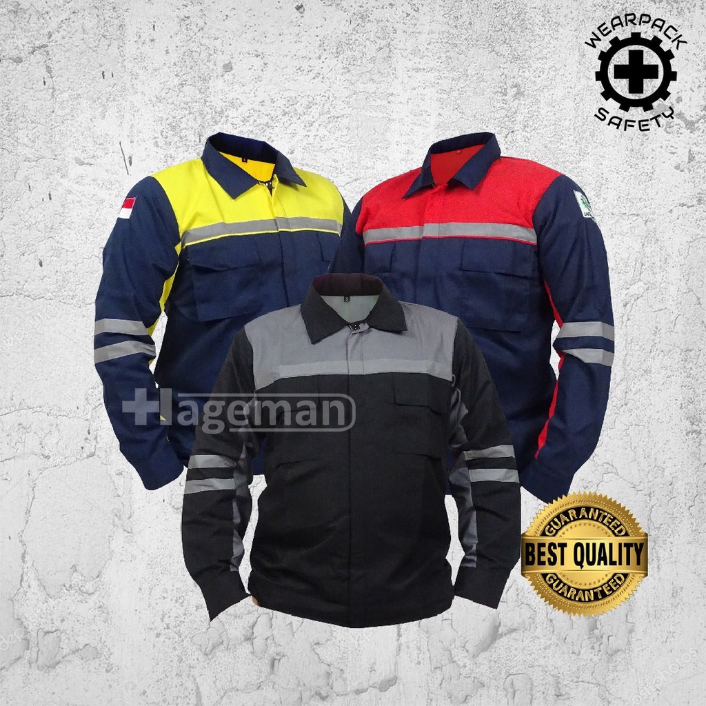 Wearpack Atasan/Wearpack Safety Polos Lengan Panjang