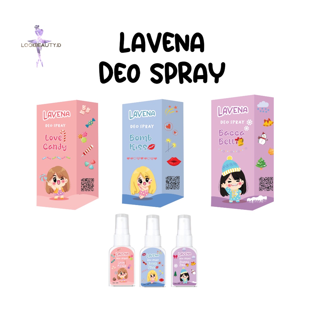 NEW LAVENA DEO SPRAY 30ML - DEODORANT SPRAY FRAGERANCE DEO BPOM