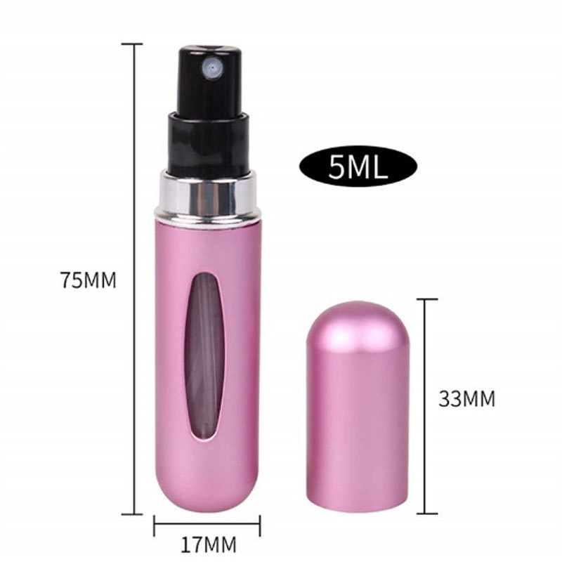 Botol Parfum Isi Ulang Model Semprot Bahan Aluminum Ukuran 5ml Untuk Travel