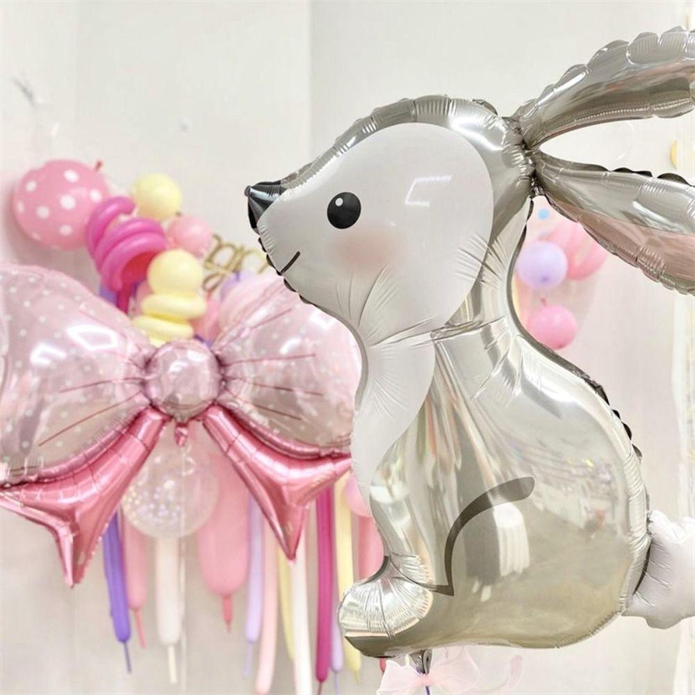 Solighter 5/10PCS Easter Foil Balon Baru Pernikahan Jungle Bunny Helium Ballon