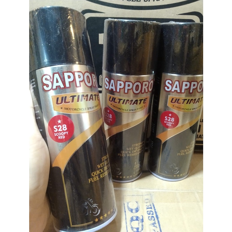 cat spray pilok pilox cat semprot sapporo ultimate S28 scoopy red merah scoppy scopy saporo 400ml