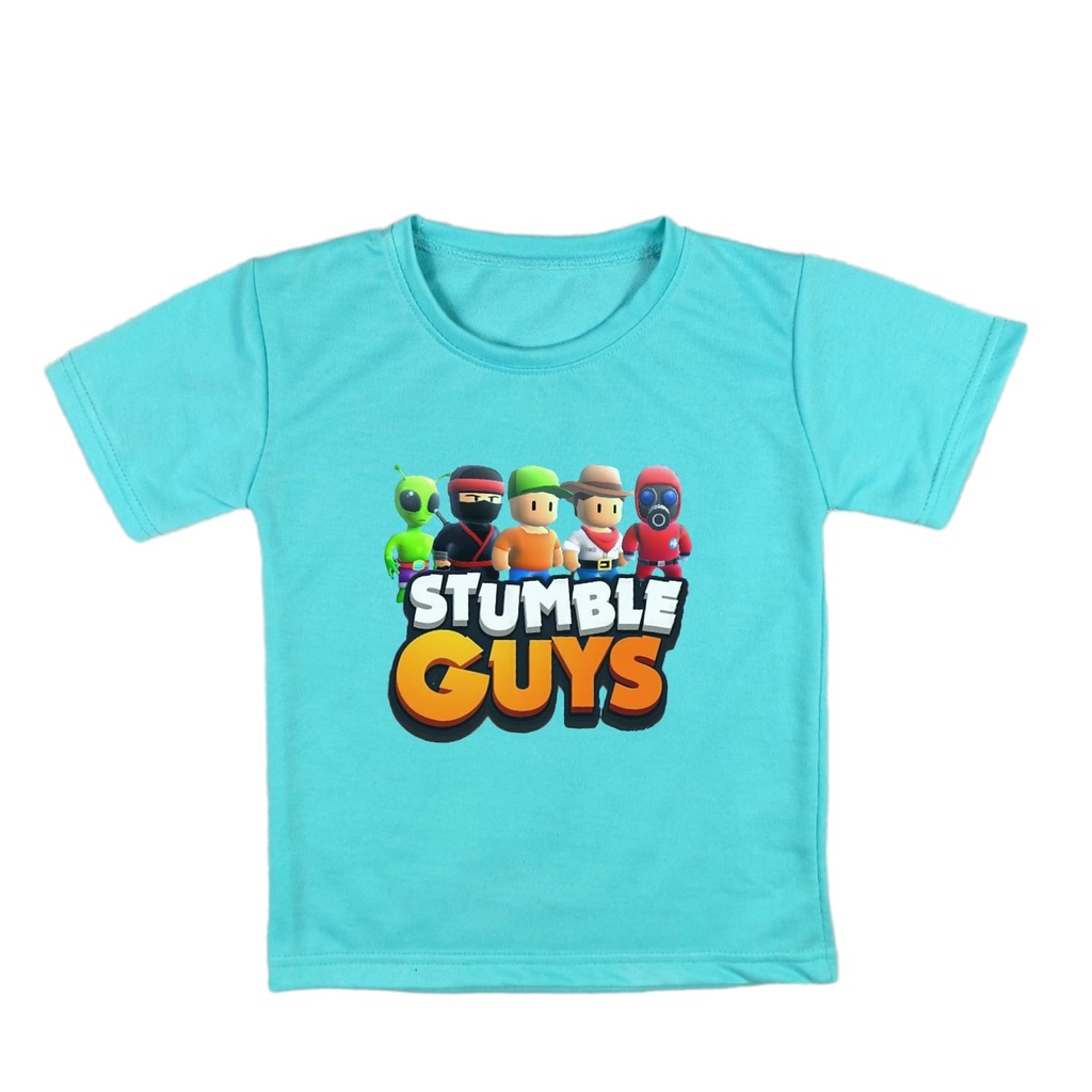 Atasan Baju Kaos Anak Stumble Guys Lava Laki Laki Perempuan Umur 2 - 10 Tahun K208