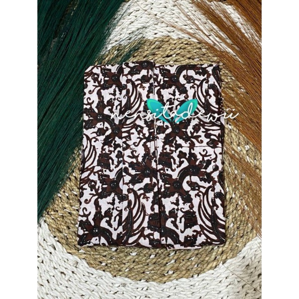 [1 SET] Kebaya Kutubaru Payet + Jarik Instan / DM03G, Nuansa Merah Maroon