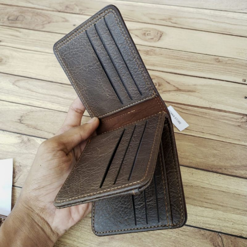 Dompet Saku Luar Pria Kulit/ Cod Dompet lipat Kulit walet pp6