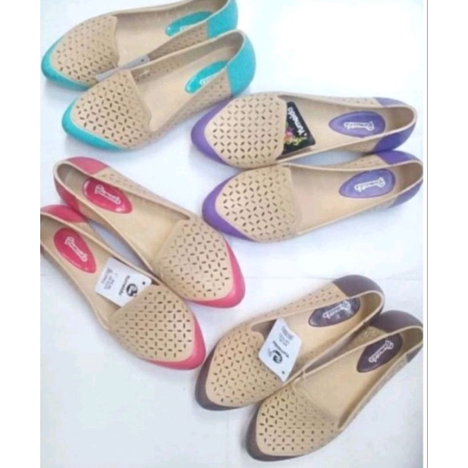 Sepatu karet wanita flat shoes karet yumaida LD-5123