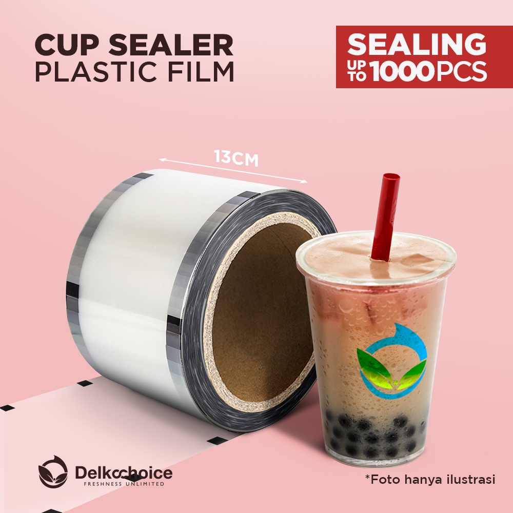 Plastik Lid Cup Sealer Tutup gelas Plastik Roll seal cup 1000pcs gelas