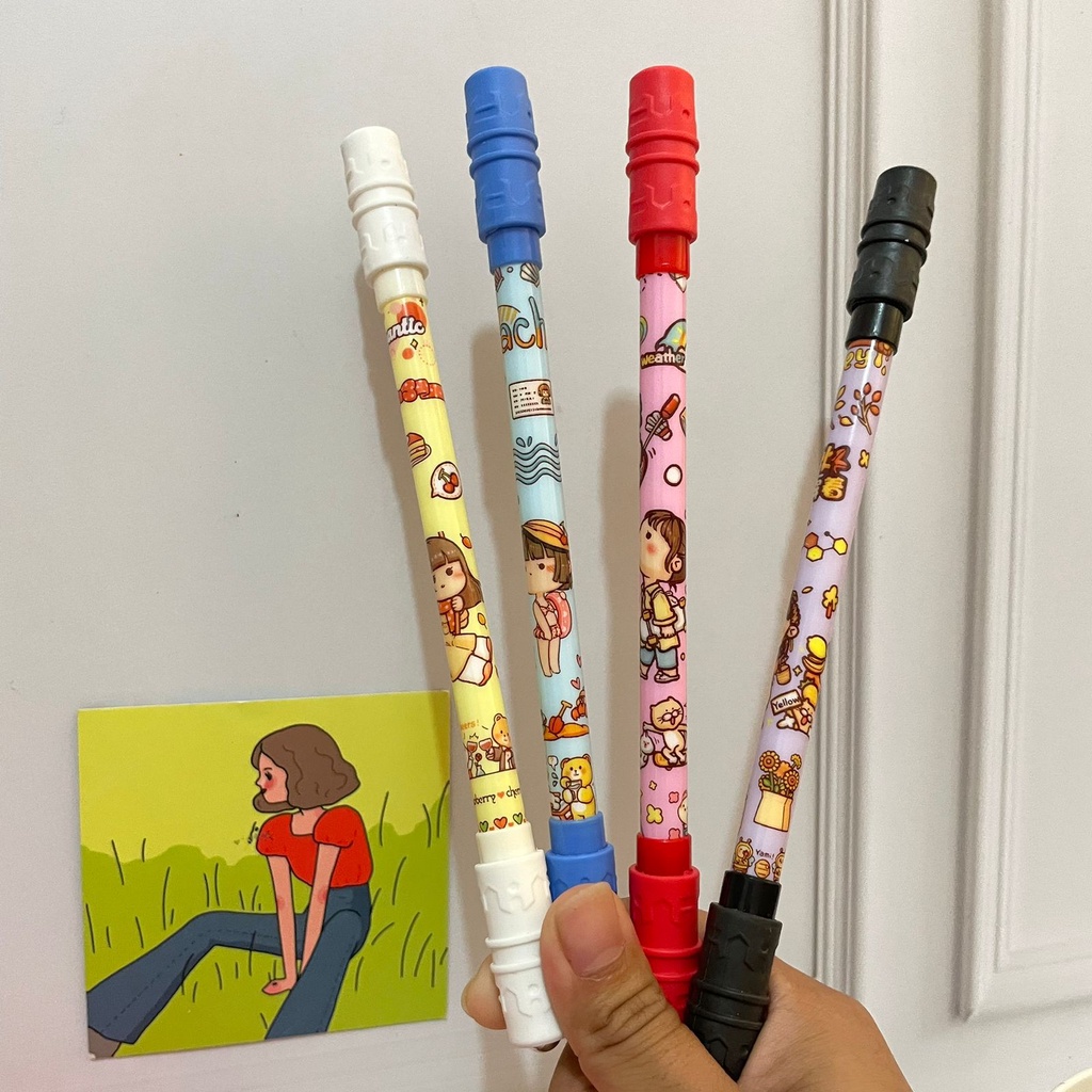 

Pulpen ajaib putar magnet kartun - MOTIF CUTE GIRL - pena lucu pen gel bolpoin bulpen warna warni unik alat tulis hadiah anak sekolah & kantor stationery cute karakter kartun
