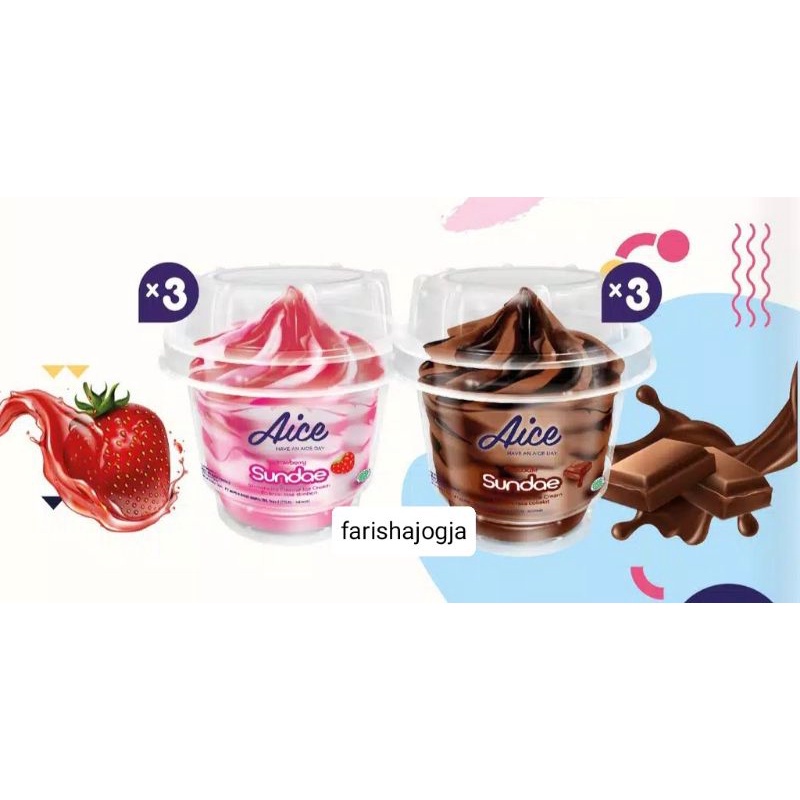 ✨ FSFF ✨ [INSTANT] Bundling 3pcs AICE Chocolate Strawberry Cup