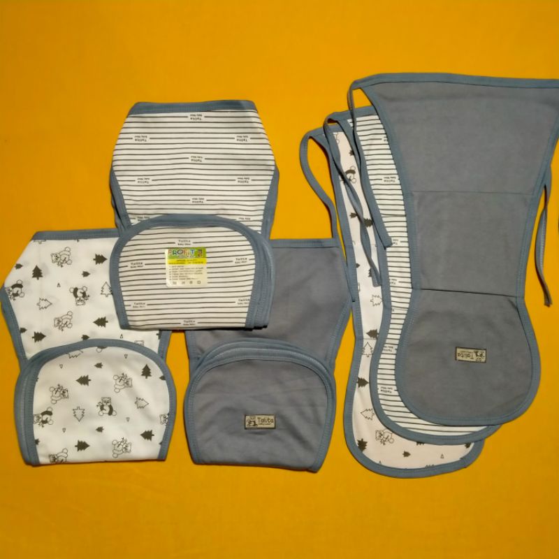 3 Pcs Dan 6 Pcs Popok Bayi Doble Kain Cuci Ulang Seri Abu talitababy