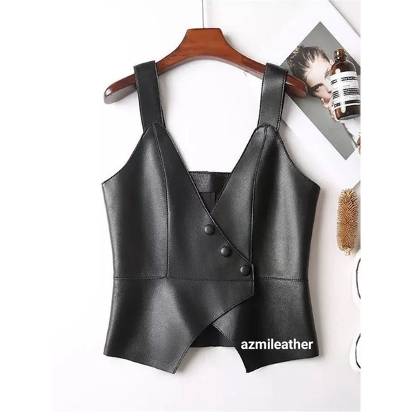 Rompi Wanita / Vest Leather syntetic  faux leather