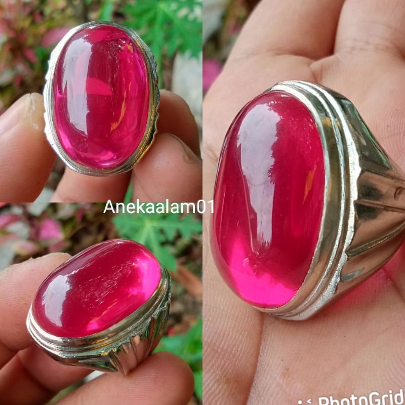 Batu Merah Siam Bangkok Natural top Quality Bigsize Istimewa