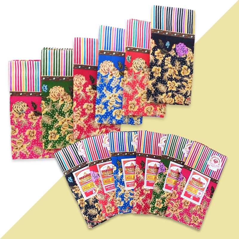 Kain Gendongan Bayi Samping Jarik Batik Tradisional President Unggul Jaya Kualitas Premium 255x90cm Corak Bunga