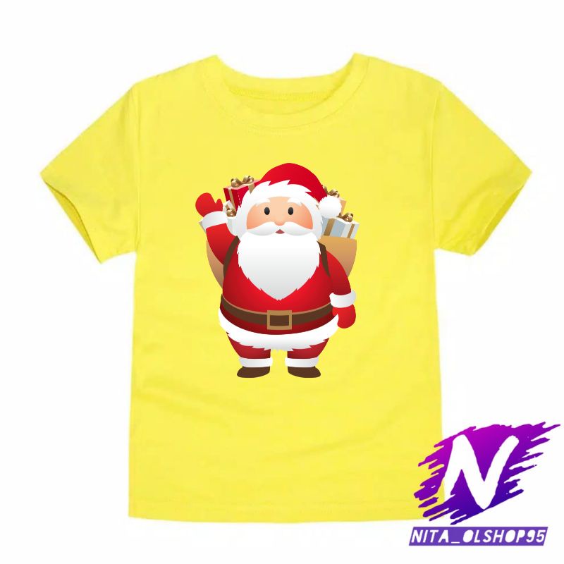 kaos anak baju anak natal tahun baru sinterklas