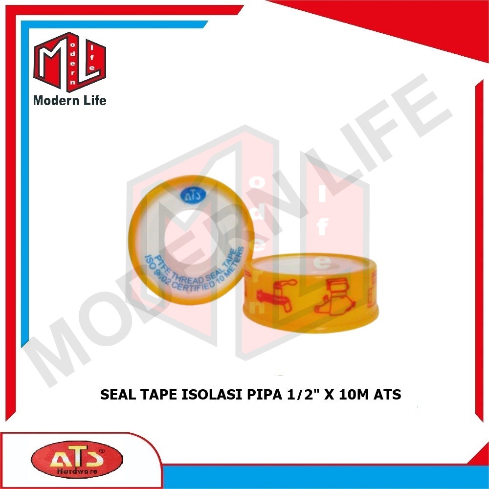 Seal Tape Air ATS 1/2 Inch 10 Meter Isolasi Pipa Selotip Lakban