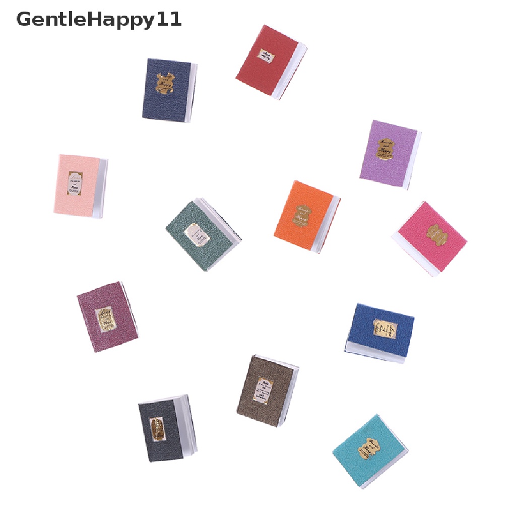 Gentlehappy 4pcs/set1per12rumah Boneka Miniatur Klasik Buku Warna-Warni Model Adegan Aksesoris id