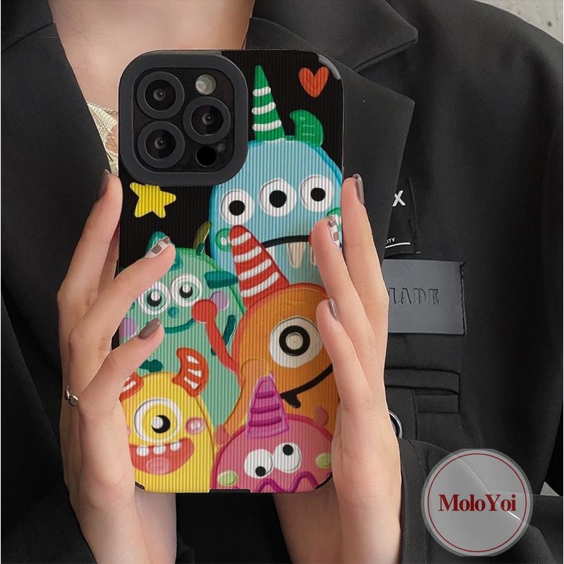 Soft Case TPU Motif Kartun Monster Unicorn Untuk iPhone 7 8 Plus 11 Pro Max XR 12 13 14 Pro Max X XS Max