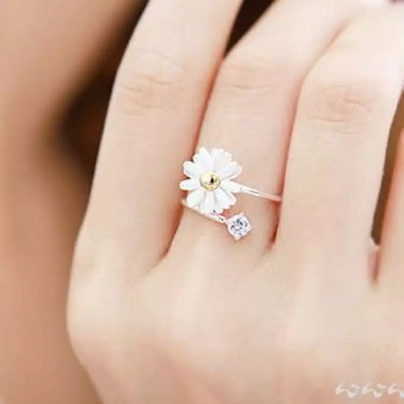 Medan Termurah All size Cincin cantik import elastis bunga cincin korean wanita import