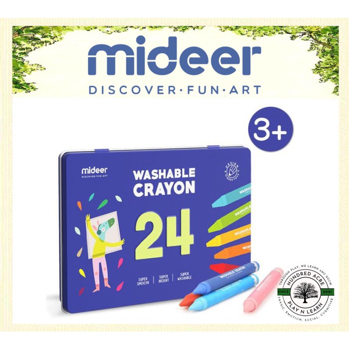 

Mideer WASHABLE CRAYON - 24 pcs [Mainan Edukasi Anak]