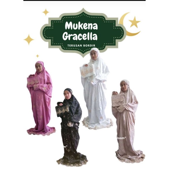 mukena terusan gracella katun micro