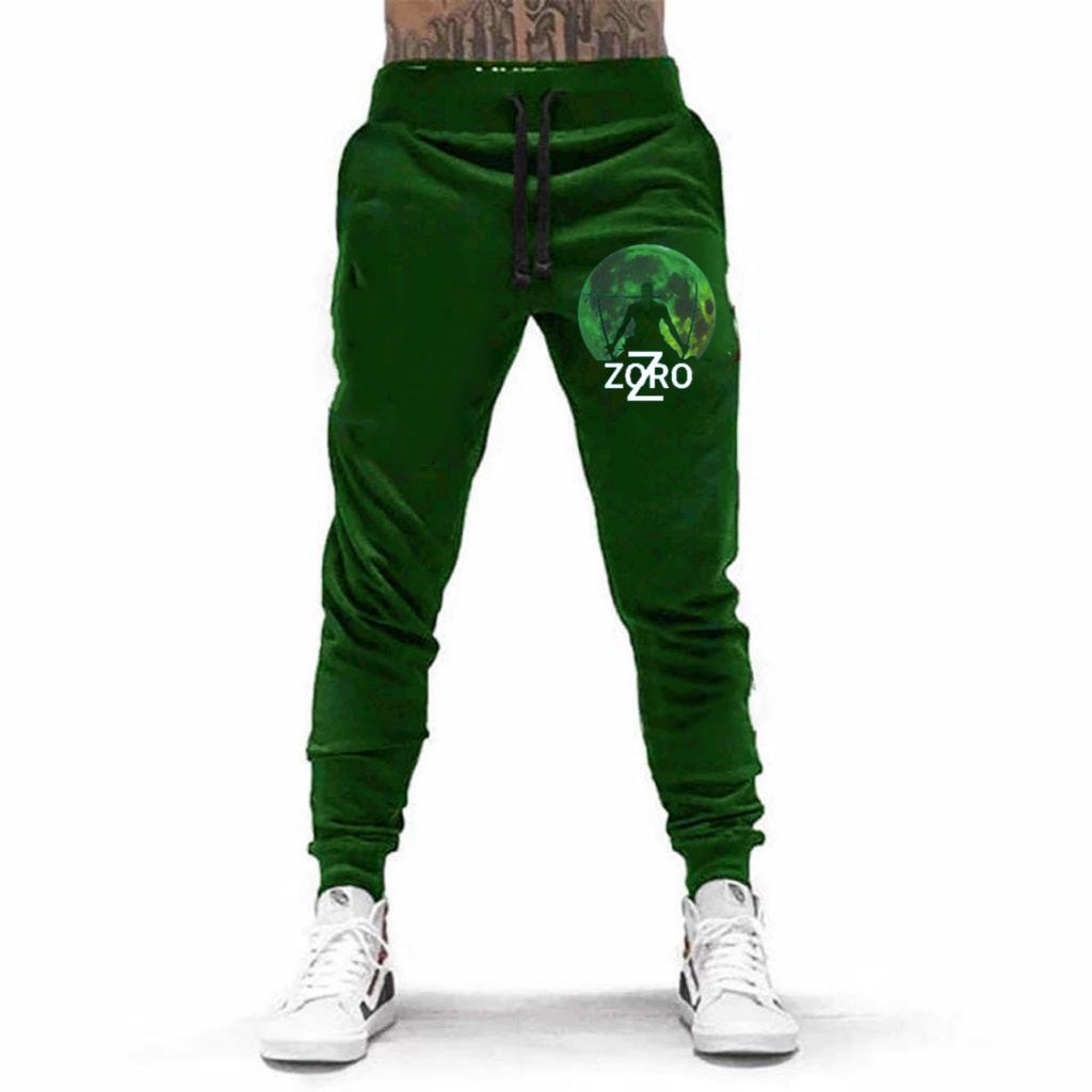 CELANA PANJANG JOGGER BAHAN FLEECE TEBAL ZORO / KUALITAS PREMIUM UNISEX / CELANA PANJANG PRINTING TERLARIS