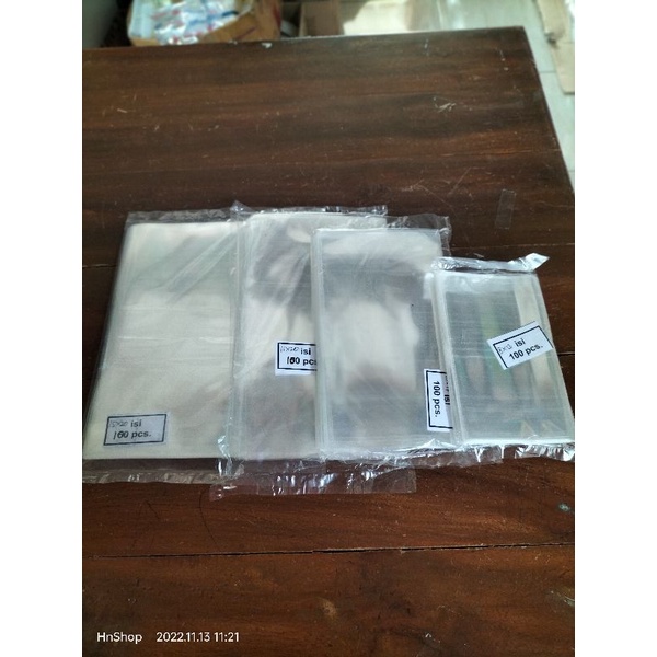 plastik kaca/opp tanpa lem 100 gram