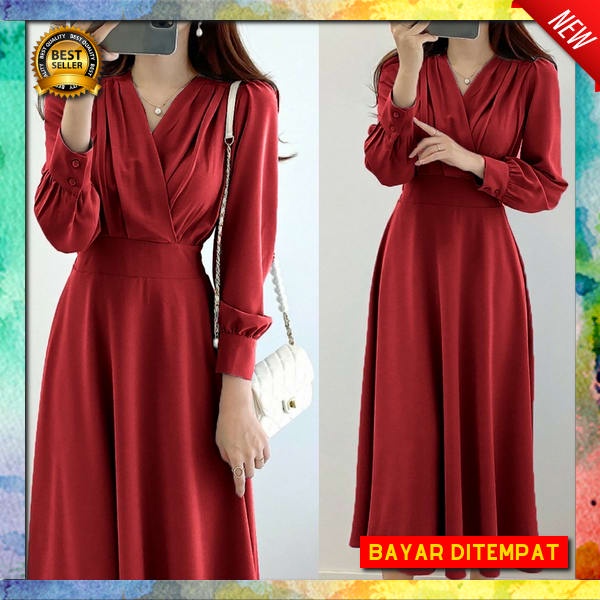 Dres Natal Pesta Ghaon Remaja Premium Murah Dress Wanita Terbaru Minidress Cewe Acara Nikahan Deres 