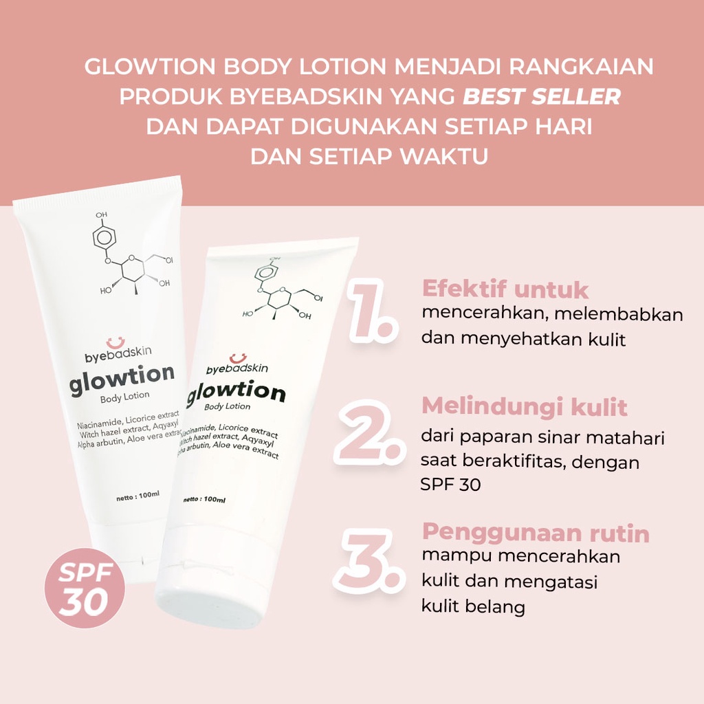 Byebadskin Glowtion - Body Lotion Pemutih Instan