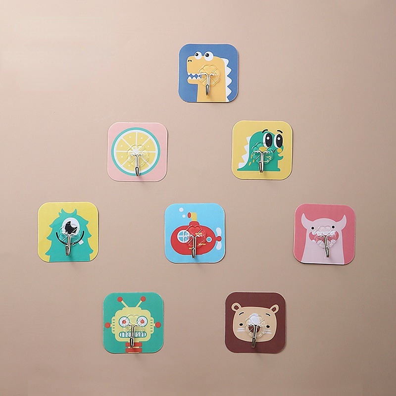 Kait Gantungan Handuk / Kunci / Topi Motif Kartun Anti Air Untuk Kamar Mandi