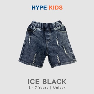 Hypekids Ice Black - Celana Pendek Anak Black Jeans Usia 1 - 7 Tahun Laki-Laki