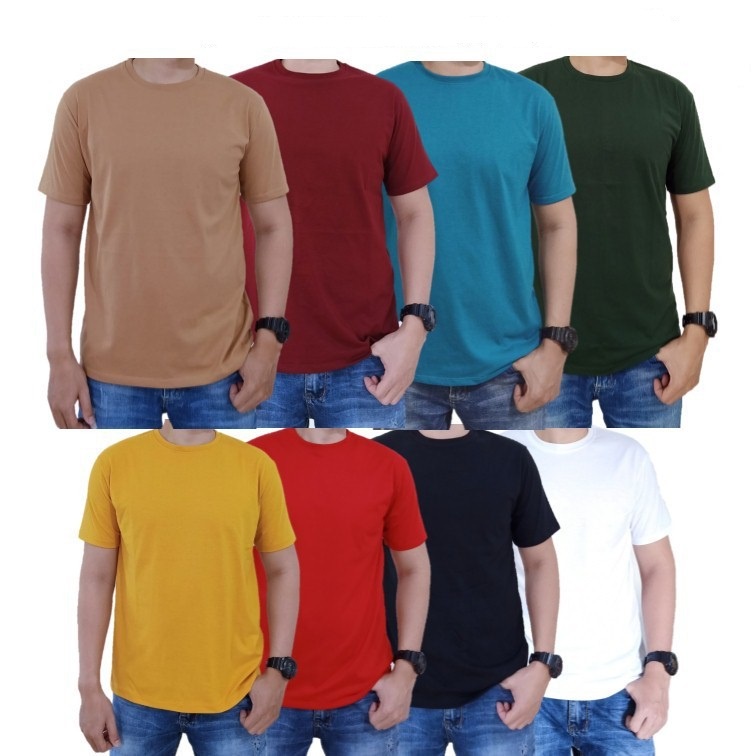 Kaos Pria Polos PE Premium Solid / Baju Kaos Distro / Kaos T Shirt Cowok / Kaos Keren Terbaru