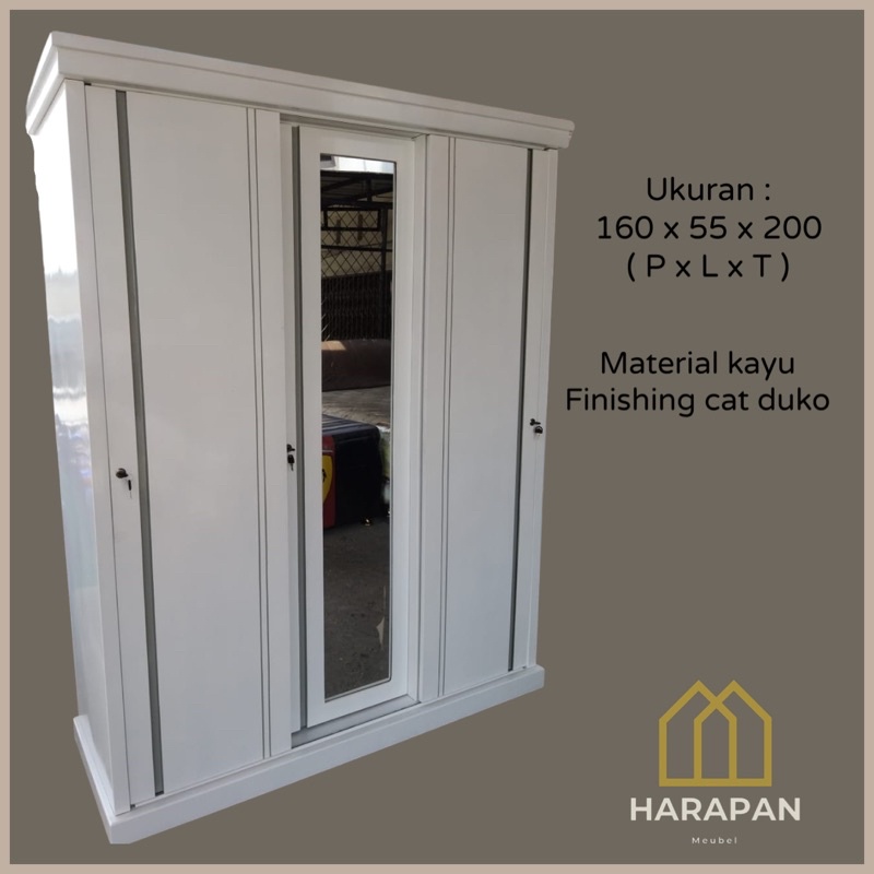 Lemari Pakaian 3 Pintu / Lemari Pakaian Kayu