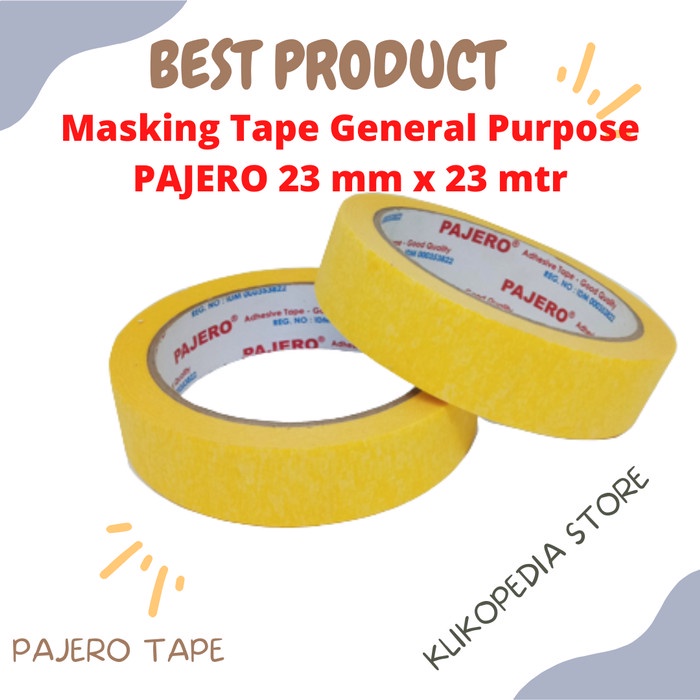 

Masking Tape PAJERO GP / Isolasi Kertas 1" x 26 Yard (Non Logo)