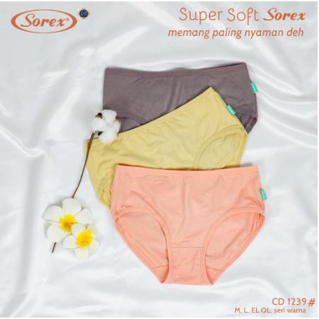 SOREX CD BASIC SUPER SOFT 1239 - CELANA DALAM SOREX BASIC SUPER LEMBUT NYAMAN M L XL XXL