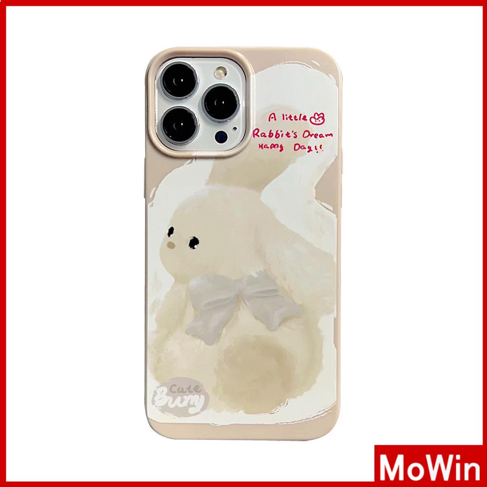 For iPhone 14 Pro max iPhone Case Dray Khaki TPU Soft Case Candy Case Shockproof Protection Camera Cute Doll Bunny Compatible For iPhone 13 Pro max 12 Pro Max 11 xr xs 7Plus 7 8